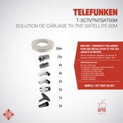 Kit de câblage antenne pour TNT et satellite - Telefunken - Brico Dépôt