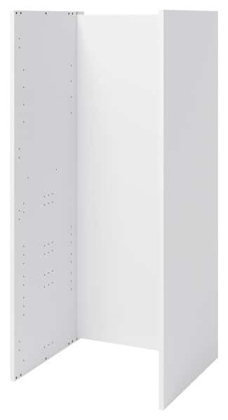 1/2 Colonne four "Alpinia" imitation bois blanc l.60 x h.135 x p.57 cm + 2 casseroliers + 1 tiroir intérieur - Brico Dépôt