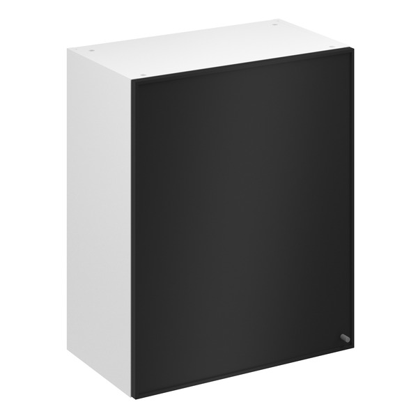 Meuble haut "Pasilla" noir mat l.60 x h.72 x p.32 cm 1 porte - Brico Dépôt