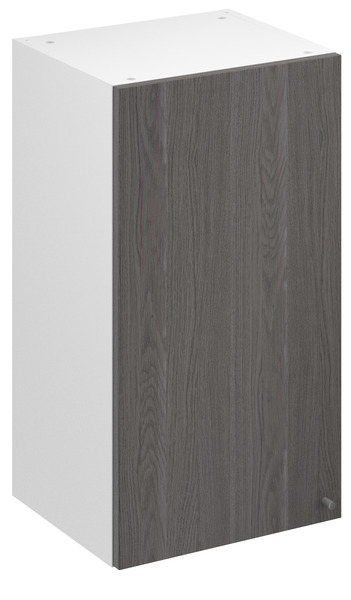 Meuble haut "Chia" imitation chêne gris l.40 x h.72 x p.32 cm 1 porte - Brico Dépôt