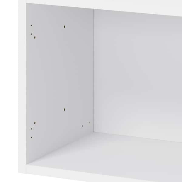 Meuble haut "Jarod" blanc givré l.60 x h.36 x p.32 cm 2 portes hotte - Brico Dépôt