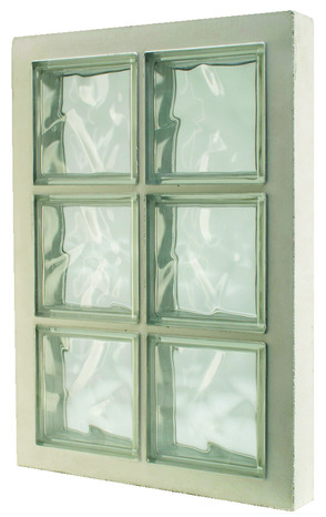 Panneau préfabriqué 6 briques de verre - H. 47 x l. 67 x Ép. 8 cm - Brico Dépôt