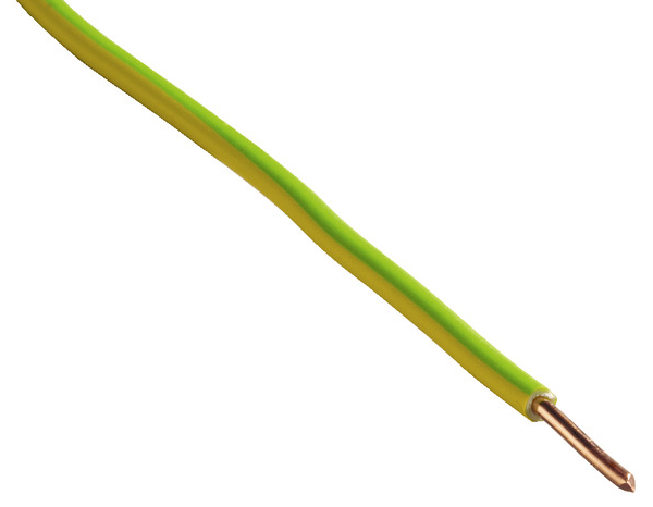 Fil électrique H07VU 1,5 mm² vert/jaune en couronne - 100 m - Nexans - Brico Dépôt