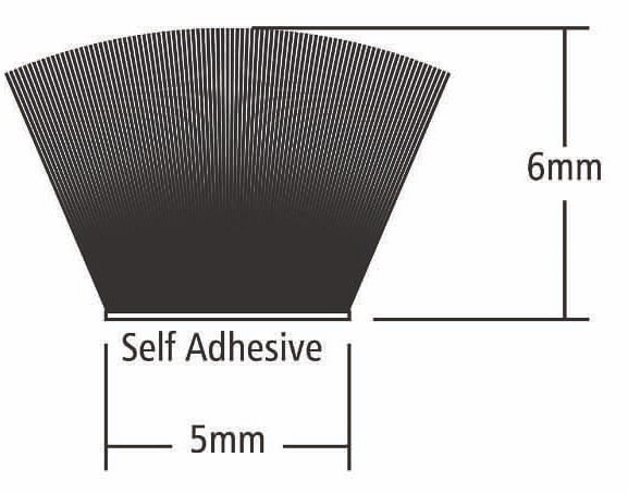 Joint velours gris pour portes coulissantes - L. 20 m x ép. 5 mm - Diall - Brico Dépôt
