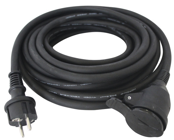 Rallonge noire à clapet  10 m NF - 3G2,5 mm² - Diall - Brico Dépôt