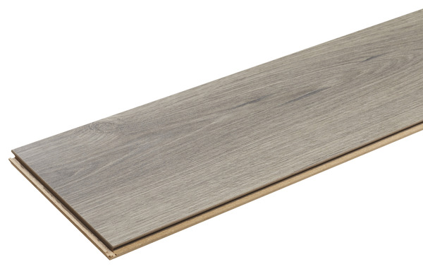 Sol stratifié à clipser aspect chêne gris cendré "Oldbury" - L. 138,3 x l. 19,4 cm x Ép. 10 mm. - GoodHome - Brico Dépôt