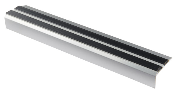 Nez de marche aluminium effet argent L. 900 x l. 40 x Ép. 20 mm - GoodHome - Brico Dépôt