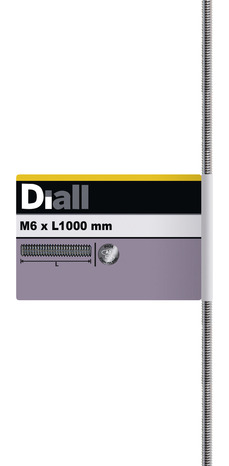 Tige filetée inox A2 Ø 6 mm L. 1 m - Diall - Brico Dépôt