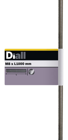Tige filetée inox A2 : Ø : 8 mm, Longueur : 1 m - Diall - Brico Dépôt