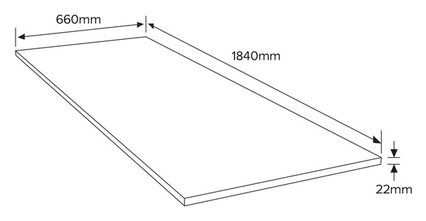 Dalle d'agencement aggloméré hydrofuge - L. 184 x l. 66 cm x Ép. 22 mm - Brico Dépôt