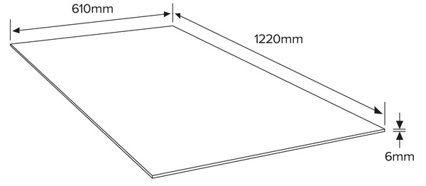 Panneau bois MDF 1 220 x 610 mm - Ép. 6 mm - Brico Dépôt