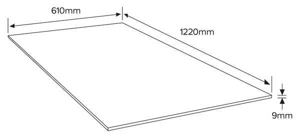 Panneau bois MDF 1 220 x 610 mm - Ép. 9 mm - Brico Dépôt