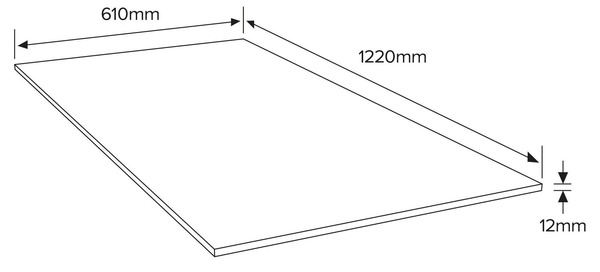 Panneau bois MDF 1 220 x 610 mm - Ép. 12 mm - Brico Dépôt