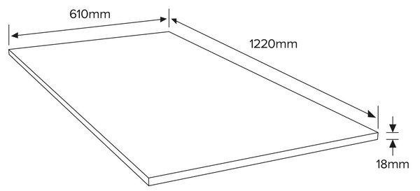 Panneau bois MDF 1 220 x 610 mm - Ép. 18 mm - Brico Dépôt