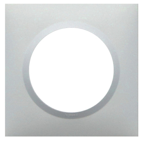 Plaque 1 poste carré "Dooxie" aluminium - Legrand - Brico Dépôt