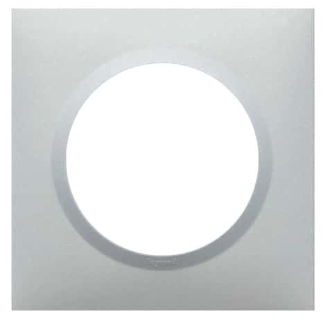 Plaque 1 poste carré "Dooxie" aluminium - Legrand - Brico Dépôt