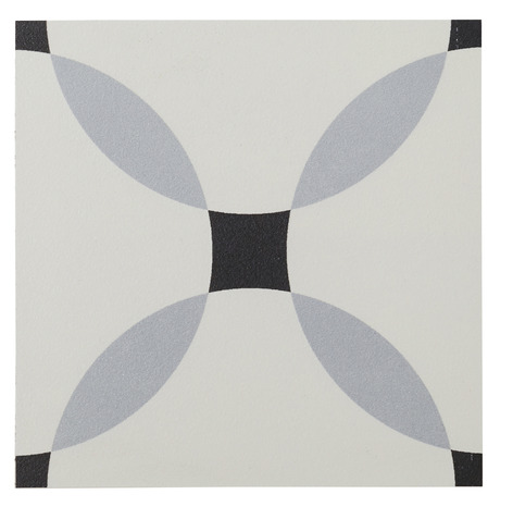 Carrelage intérieur sol/mur "Hydrolic" décor calisson noir & blanc - l. 20 x L. 20 cm - Colours - Brico Dépôt