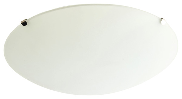 Plafonnier blanc rond verre brossé "Dius" Ø25 cm - Colours - Brico Dépôt