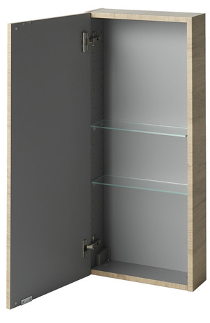 Armoire de salle de bains chêne Imandra L.40 x H.90 x P.15 cm - GoodHome - Brico Dépôt