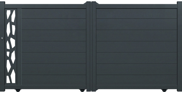 Portail aluminium coulissant "Nova" - l. 3 m - Brico Dépôt