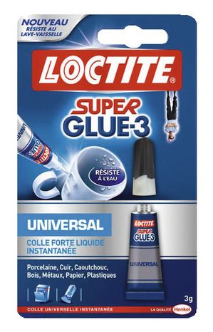 Colle forte, liquide super glue-3 original, tous matériaux, transparente, tube 3 g - Loctite - Brico Dépôt