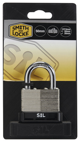 Cadenas à clef octo acier 50 mm - Smith & Locke - Brico Dépôt