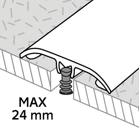 Barre de seuil aluminium mat long. 1800 x larg. 37 mm - GoodHome - Brico Dépôt