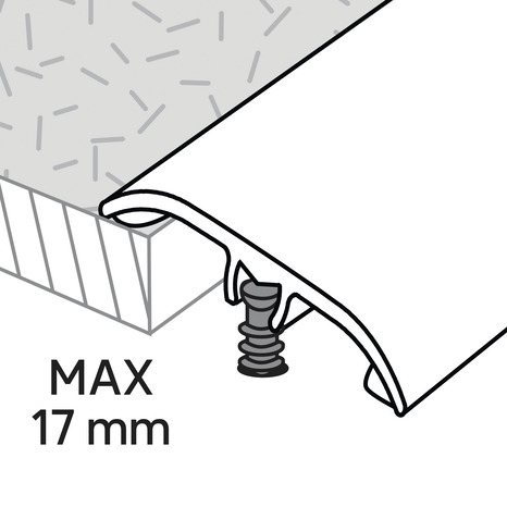 Barre de seuil aluminium mat long. 1800 x larg. 37 mm - GoodHome - Brico Dépôt