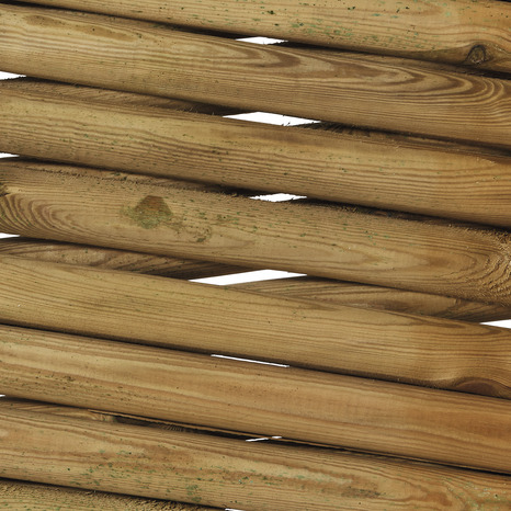 Palissade bois autoclave classe 3 "Ibar" L. 2,50 m. x H. 80 cm. Ép. 50 mm - Blooma - Brico Dépôt