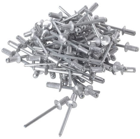 Lot de 50 rivets à tête plate en aluminium et acier 4,8 x 14 mm - Brico Dépôt