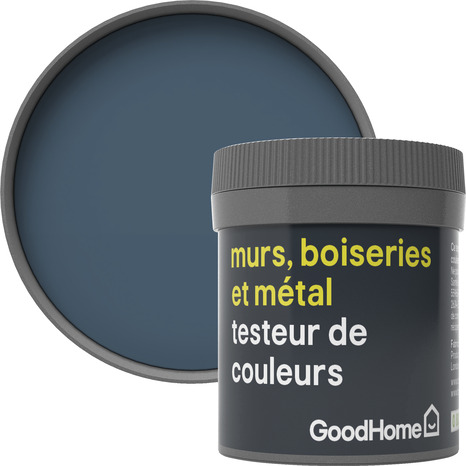 Testeur Peinture haute résistance murs, boiseries et métal intérieure acrylique Mat Bleu Antibes 50 ml - GoodHome - Brico Dépôt