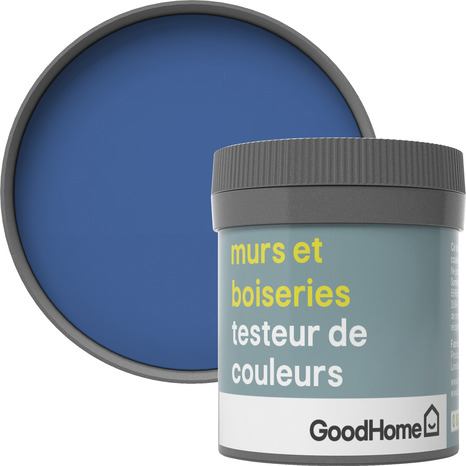 Testeur Peinture murs et boiseries intérieure acrylique Satin Bleu Valbonne 50 ml - GoodHome - Brico Dépôt