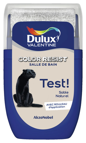 Testeur peinture salle de bains Color resist acrylique satin sable naturel 30 ml - Dulux Valentine - Brico Dépôt