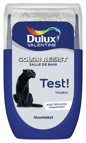 Testeur peinture salle de bains Color resist acrylique satin bleu vapeur 30 ml - Dulux Valentine - Brico Dépôt