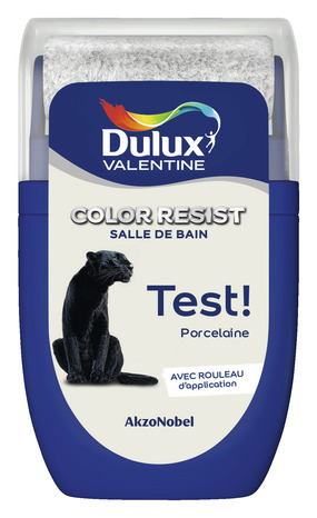 Testeur peinture salle de bains Color resist acrylique satin porcelaine 30 ml - Dulux Valentine - Brico Dépôt
