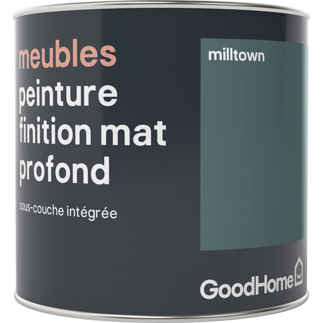 Peinture de rénovation meubles acrylique mat profond vert Milltown 0,5 L - GoodHome - Brico Dépôt