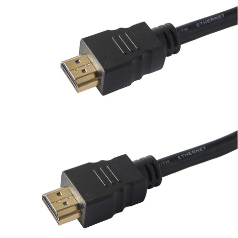 Câble HDMI mâle / mâle en or - 5 m - Blyss - Brico Dépôt