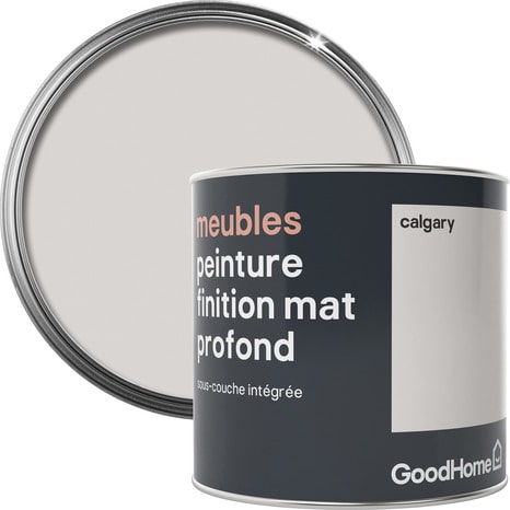 Peinture de rénovation meubles acrylique mat profond blanc Calgary 0,5 L - GoodHome - Brico Dépôt
