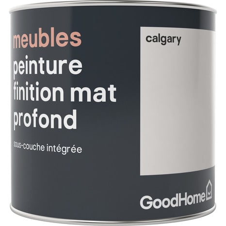 Peinture de rénovation meubles acrylique mat profond blanc Calgary 0,5 L - GoodHome - Brico Dépôt