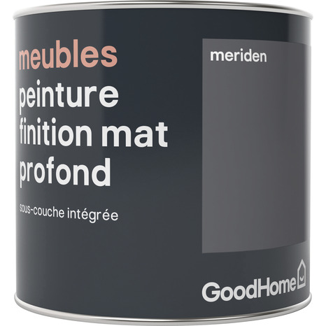 Peinture de rénovation meubles acrylique mat profond gris Meriden 0,5 L - GoodHome - Brico Dépôt