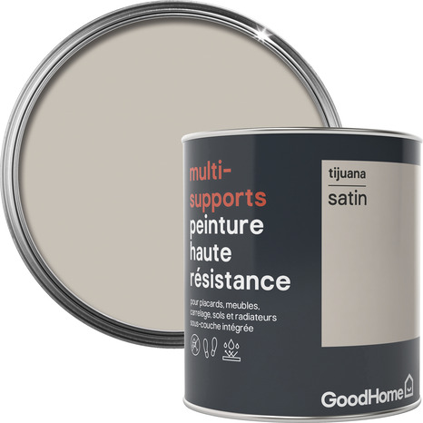 Peinture haute résistance multi-supports acrylique satin beige Tijuana 0,75 L - GoodHome - Brico Dépôt