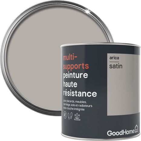 Peinture haute résistance multi-supports acrylique satin beige Arica 0,75 L - GoodHome - Brico Dépôt
