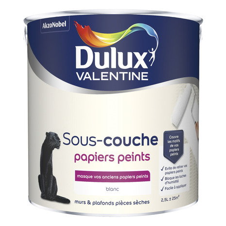 Sous-couche blanche pour papier peint 2,5 L - Dulux Valentine - Brico Dépôt