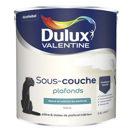 Sous-couche blanche pour plafond 2,5 L - Dulux Valentine - Brico Dépôt