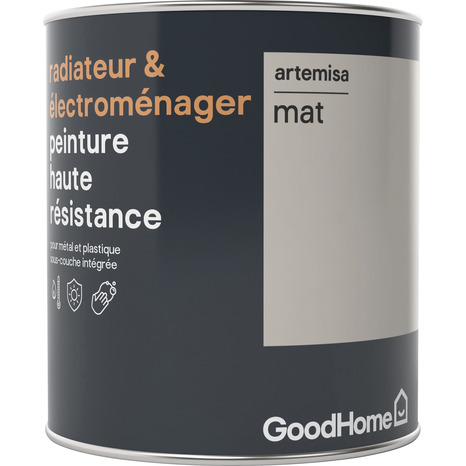 Peinture de rénovation radiateur et électroménager acrylique mat beige Artemisa 0,75 L - GoodHome - Brico Dépôt