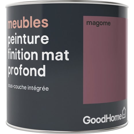 Peinture de rénovation meubles acrylique mat profond rose Magone 0,5 L - GoodHome - Brico Dépôt