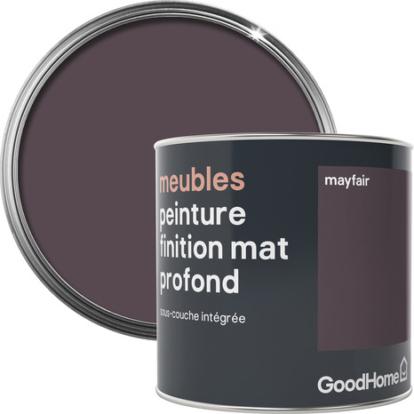 Peinture de rénovation meubles acrylique mat profond violet Mayfair 0,5 L - GoodHome - Brico Dépôt
