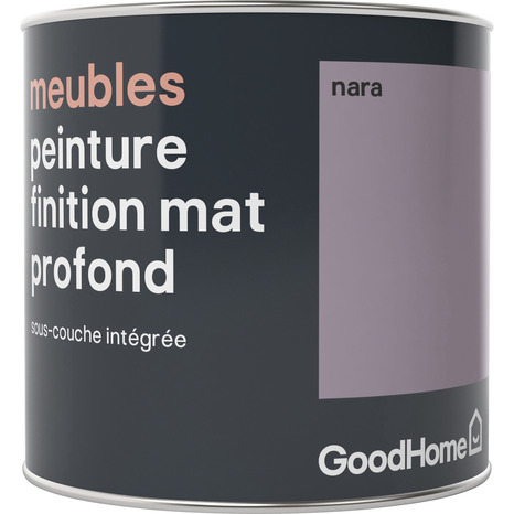 Peinture de rénovation meubles acrylique mat profond violet Nara 0,5 L - GoodHome - Brico Dépôt