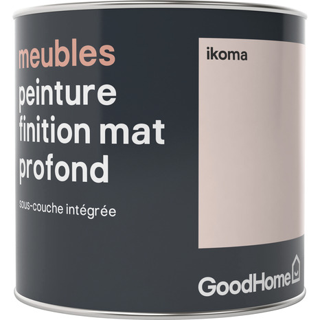 Peinture de rénovation meubles acrylique mat profond rose Ikoma 0,5 L - GoodHome - Brico Dépôt