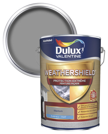 Peinture façades protection supérieure Titanium 5L - Dulux Valentine - Brico Dépôt